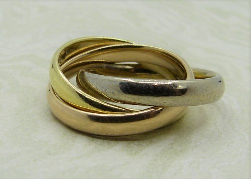 Antique Guest and Philips - Yellow Gold Russian Wedding Ring R3963