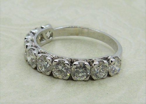 Antique Guest and Philips - 1.75ct Diamond Set, White Gold - Half Eternity Ring R3961