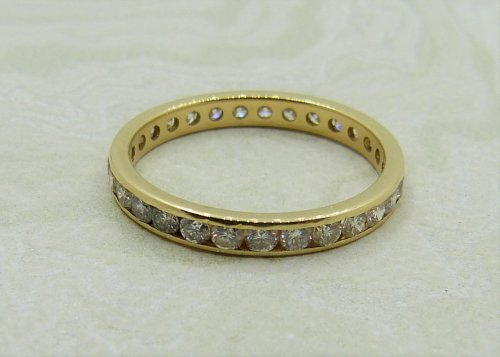 Antique Guest and Philips - 1.00ct Diamond Set, Yellow Gold - Full Eternity Ring R3986