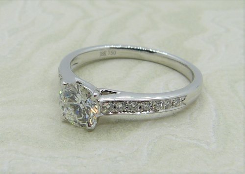 Antique Guest and Philips - 0.65ct Diamond Set, White Gold - Single stone Ring R4013
