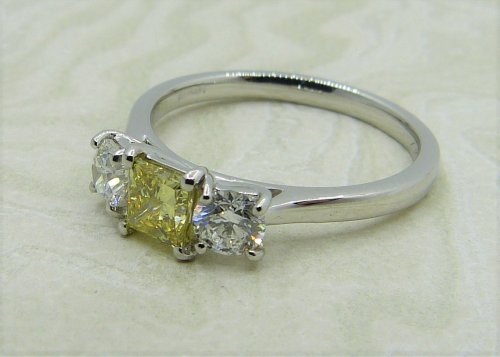 Antique Guest and Philips - 0.58ct Diamond Set, Platinum - Three Stone Ring R4070