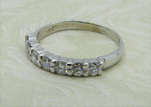 Antique Guest and Philips - 0.56ct Diamond Set, White Gold - Half Eternity Ring R4042