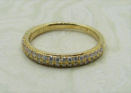 Antique Guest and Philips - 0.38ct Diamond Set, Yellow Gold - Half Eternity Ring R4161