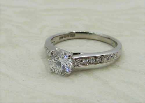 Antique Guest and Philips - 0.61ct Diamond Set, White Gold - Single Stone Ring R4515