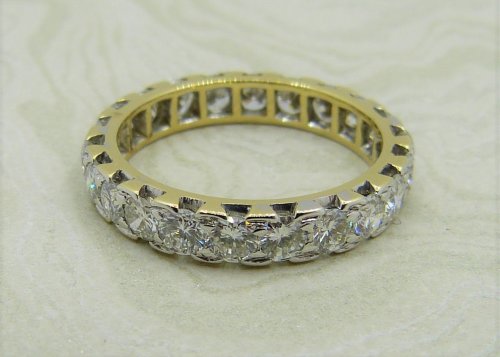 Antique Guest and Philips - 2.35ct Diamond Set, Yellow Gold - White Gold - Full Eternity Ring R4644