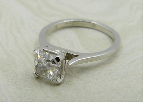 Antique Guest and Philips - 1.01ct Diamond Set, Platinum - Single Stone Ring R4622