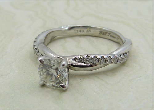 Antique Guest and Philips - .72ct Diamond Set, White Gold - Single Stone Ring R4831