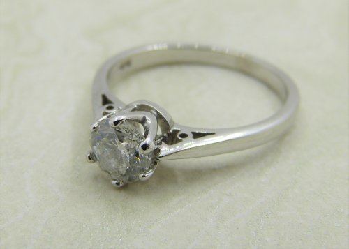 Antique Guest and Philips - Diamond Set, White Gold - Single Stone Ring R4966