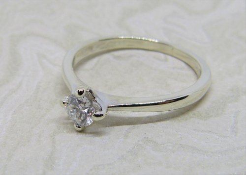 Antique Guest and Philips - 0.25ct Diamond Set, White Gold - Single Stone Ring R3702