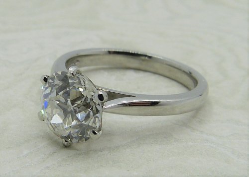 Antique Guest and Philips - 2.37ct Diamond Set, Platinum - Single Stone Ring