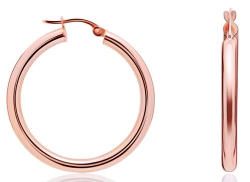 Guest and Philips - Rose Gold - 9ct Hoop Earrings 10-14-057, Size 3mm