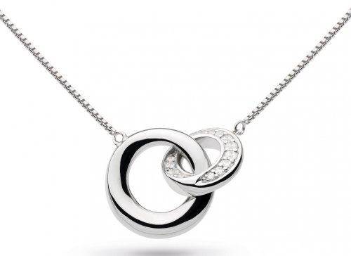 Kit Heath - Bevel Cirque Pave, Cubic Zirconia Set, Sterling Silver - Rhodium Plated - necklace 9151cz