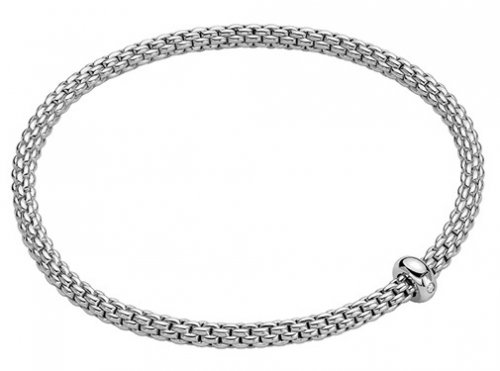 Fope - Prima, D 0.01ct Set, White Gold - 18ct Bracelet, Size M BR710BBRM-W