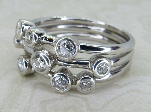 Antique Guest and Philips - Diamond Set, White Gold - Raindance, Style Cluster Ring R5856