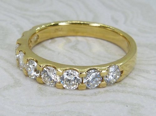 Antique Guest and Philips - Diamond Set, Yellow Gold - Half Eternity Ring R5936