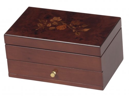 Guest and Philips - Walnut Rose, Wood - Jewellery Case, Size 21x12.5.10.5cm 402