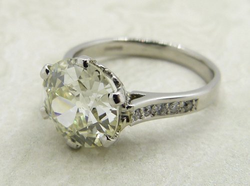 Antique Guest and Philips - Diamond Set, Platinum - Single Stone Ring R5037