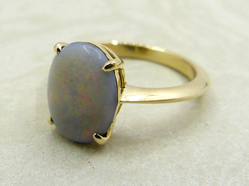 Antique Guest and Philips - Opal Set, Yellow Gold - Single Stone Ring R5073