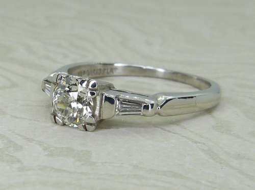 Antique Guest and Philips - Diamond Set, Platinum - Single Stone Ring R5887