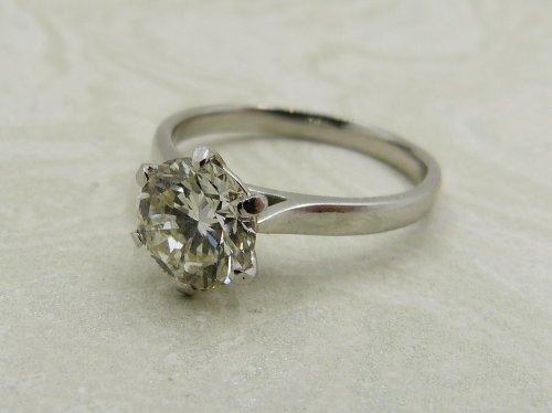 Antique Guest and Philips - Diamond Set, Platinum - Single Stone Ring R2771