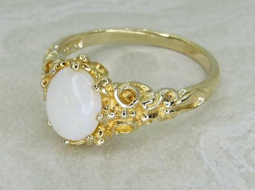 Antique Guest and Philips - Opal Set, Yellow Gold - Single Stone Ring R5933