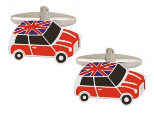 Dalaco - Rhodium Plated Mini Union Jack Cufflinks 90-1438