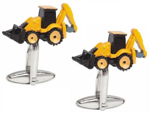 Dalaco - Stainless Steel Digger Yellow and Black Cufflinks 90-1470