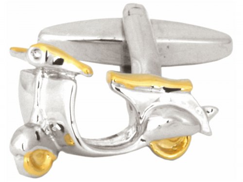 Dalaco - Motor Scooter, Rhodium Plated Cufflinks 90-1210