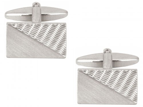 Dalaco - Stainless Steel Brushed and Engine Turned Cufflinks 90-1130