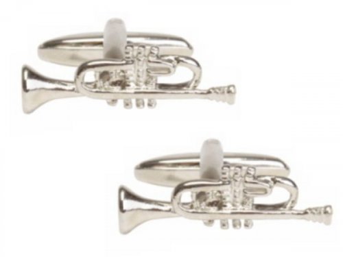 Dalaco - Stainless Steel Trumpet 3D Cufflinks