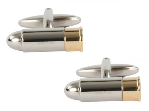 Dalaco - Bullet, Rhodium Plated Cufflinks 90-1499