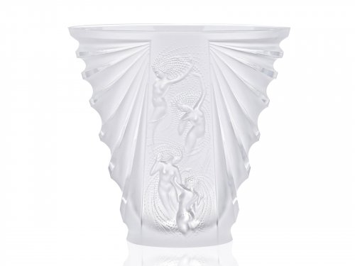 Lalique - Naades, Glass/Crystal - Vase, Size 12.20 inches tall by 7.87 inches wide by 12.20 inches long, 10547400