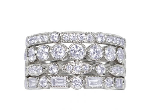 Guest and Philips - D 1.28ct 0.33ct Set, White Gold - 18ct Ring, Size Q TCAR1350