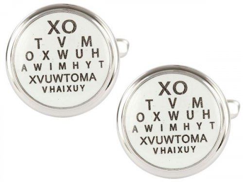 Dalaco - Eye Test, Rhodium Plated Cufflinks 90-1041