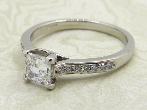 Antique Guest and Philips - Diamond Set, Platinum - Single Stone Ring R5002