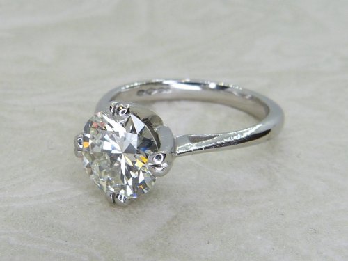 Antique Guest and Philips - Diamond Set, Platinum - Single Stone Ring R5277