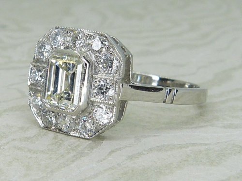 Antique Guest and Philips - Diamond Set, Platinum - Cluster Ring R5843