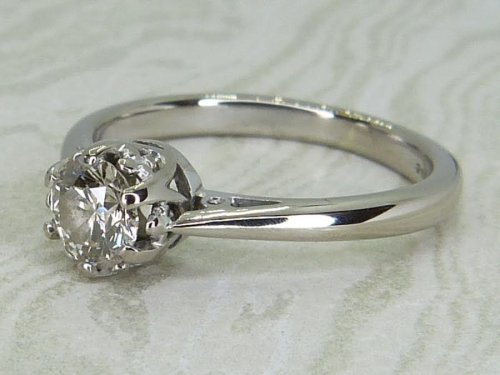 Antique Guest and Philips - Diamond Set, White Gold - Single Stone Ring R5847