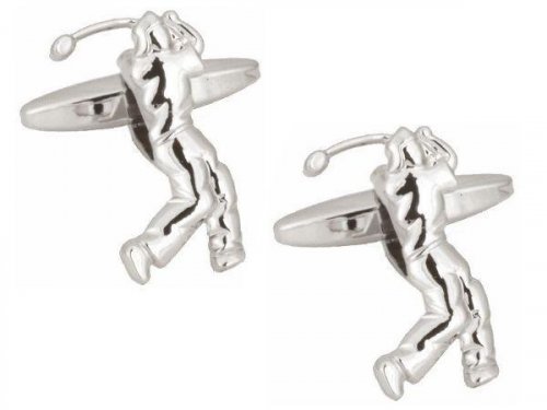 Dalaco - Golfer Rhodium Plated Cufflinks