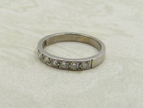 Antique Guest and Philips - Diamond Set, White Gold - Half Eternity Ring R5241