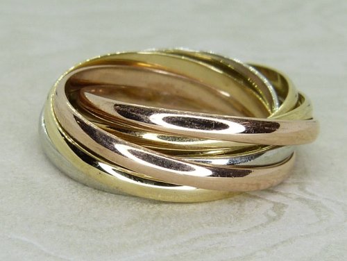Antique Guest and Philips - Yellow Gold Seven Row Russian Wedding Ring R5797