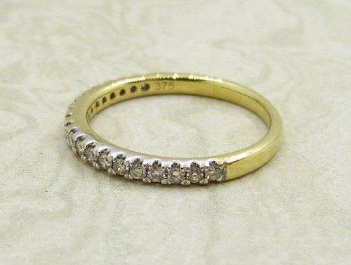 Antique Guest and Philips - Diamond Set, Yellow Gold - White Gold - Half Eternity Ring R5005