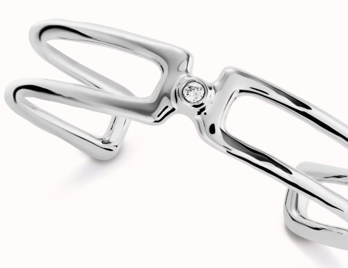 Uno de 50 - Silver Plated Rigid Bracelet PUL2446BLNMTL0L