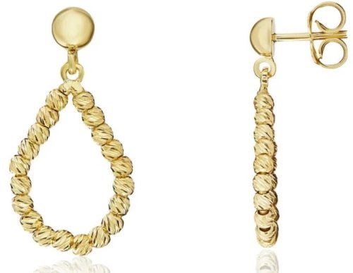 Guest and Philips - Yellow Gold 9ct Bead Drop Earrings 10-02-207