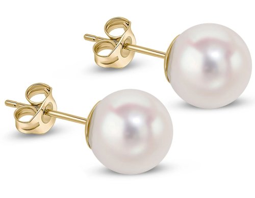 Guest and Philips - Pearl Set, Yellow Gold - 9ct Cultured Pearl Earrings, Size 8-8.5mm 33-27-032