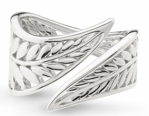 Kit Heath - Blossom Eden, Sterling Silver - - Leaf Ring, Size O