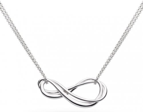 Kit Heath - Infinity, Rhodium Plated - Sterling Silver - Dbl Chain Necklet, Size 18