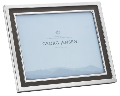 Georg Jensen - Manhattan, Faux Leather - Stainless Steel - Picture Frame, Size 4x6
