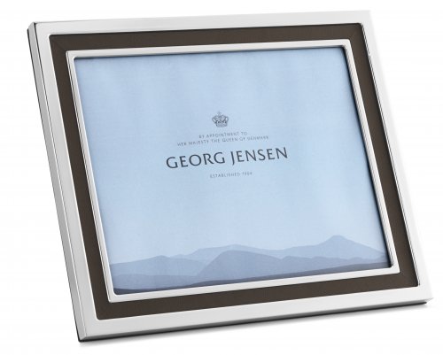 Georg Jensen - Manhatten, Stainless Steel - Leather - Picture Frame, Size 10x12