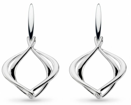 Kit Heath - Entwine Alicia, Rhodium Plated Grande Drop Earrings 60019RP